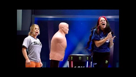 Nina Tries Her Hand At Power Slap Slap Shorts