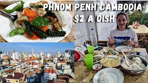 Cheap Healthy Khmer Food | Phnom Penh Cambodia 🇰🇭 $2 A Dish | Clean Food