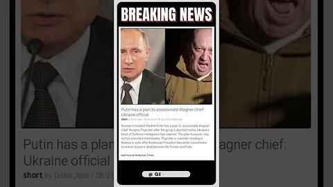 Putin has a plan to assassinate Wagner chief Ukraine official
