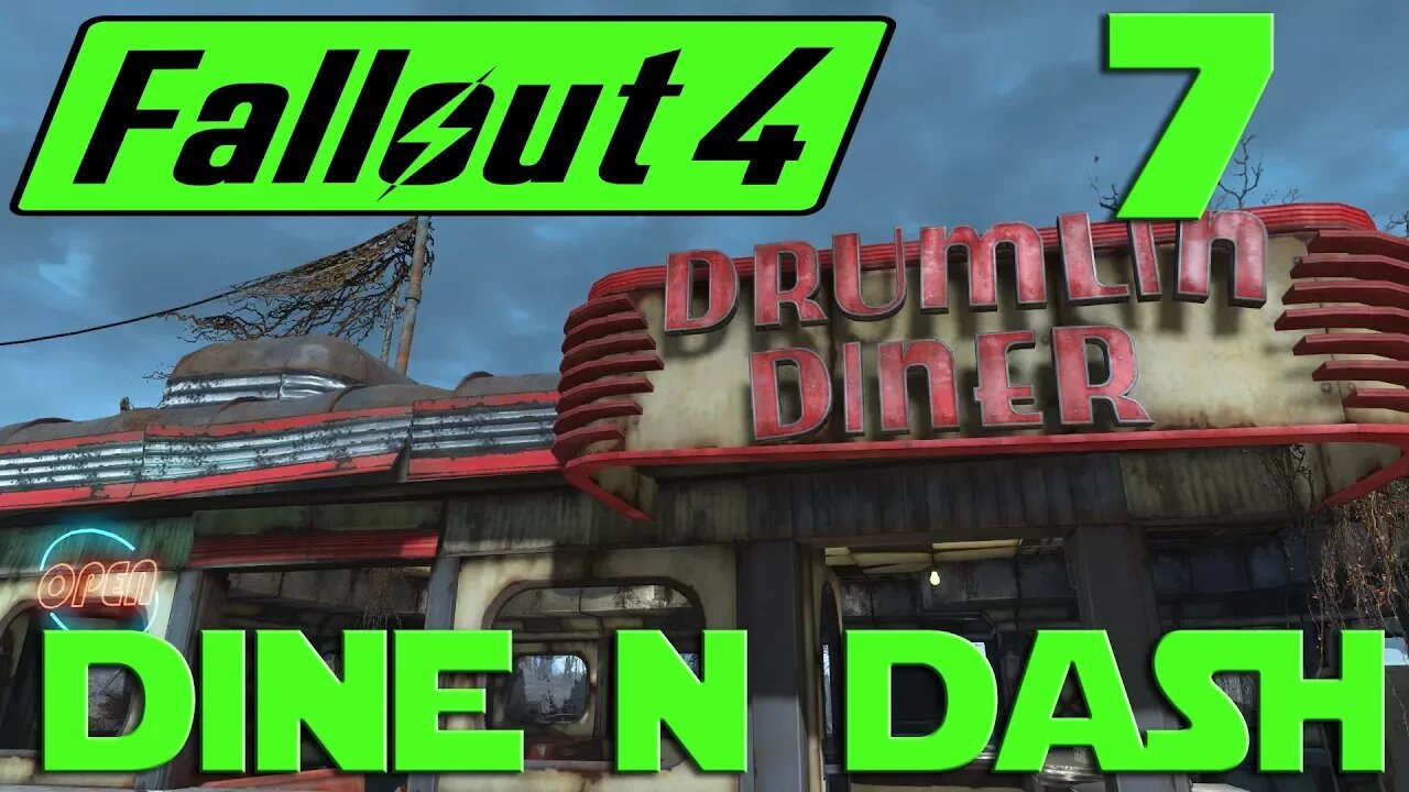 Let's Play Fallout 4 no mods ep 7 - Drumlin Diner and Starlight Drive In.