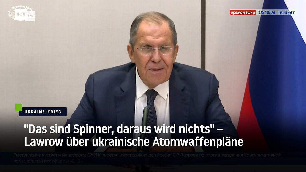 "Das sind Spinner, daraus wird nichts" – Lawrow über ukrainische Atomwaffenpläne