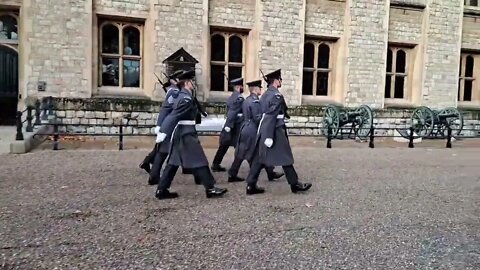 Royal Air force Escort to the word hault #toweroflondon