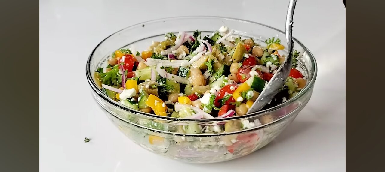 chikpea salad easy ,simple and healthy