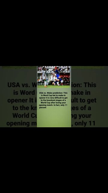✅USA vs. Wales prediction: This is Word Cup bet to make in opener #news #shorts #fifa #fifa #fifa20