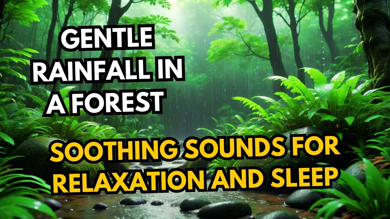 Gentle Rainfall in a Forest | Soothing Sounds for Relaxation and Sleep