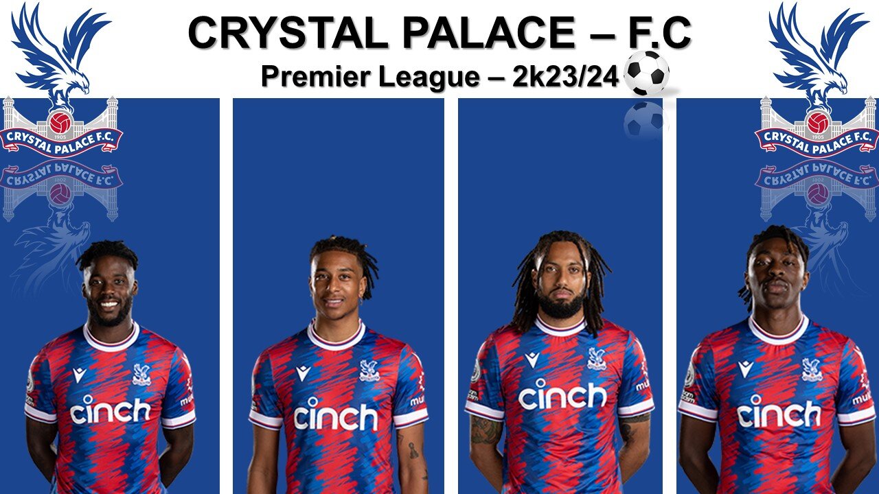 CRYSTAL PALACE Squad - 2k23/24 || ⚽ Premier League || Watch Full Hd Video || Like & Subscribe ||