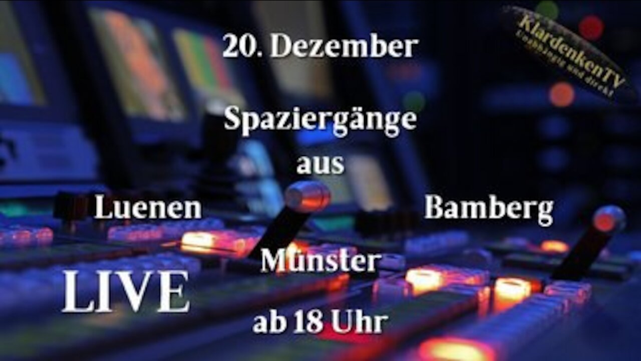 RESTREAM I Konferenzschaltung Spaziergäng in Lünen, Münster und Bamberg am 20.12.2021