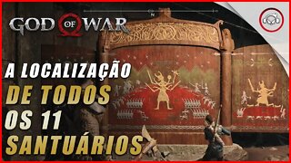 God of war, A localização de todos os 11 Santuários | Super dica