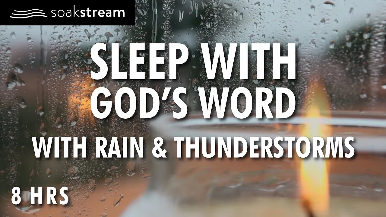 Bible Verses with Rain for Sleep and Meditation - NO MUSIC (MALE VOICE)