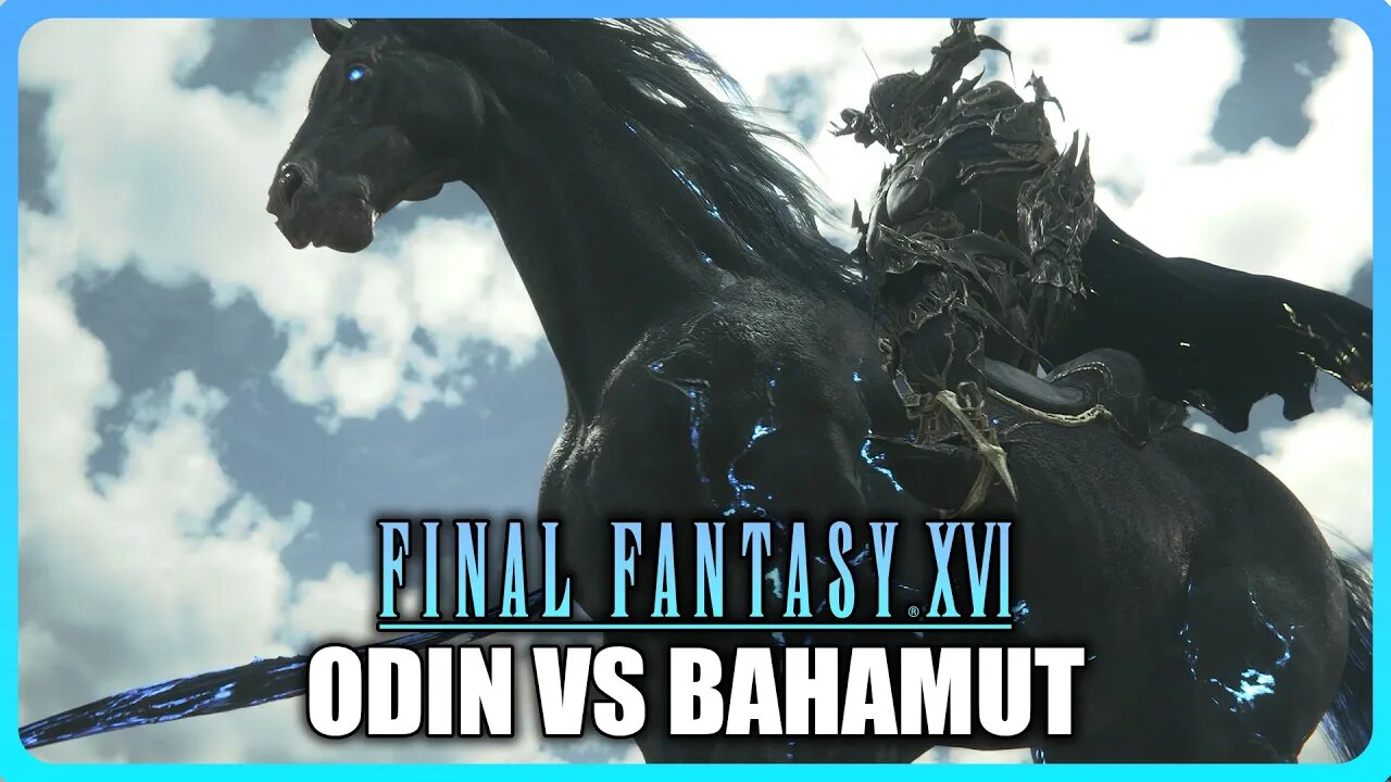 Final Fantasy XVI - Odin vs Bahamut Fight Scene