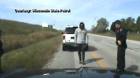 Dash cam video shows Aaron Jones' arrest