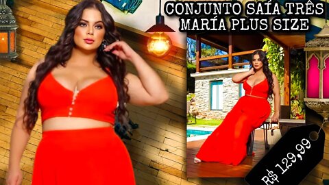 🛍️ CONJUNTO PLUS SIZE COM SAÍA TRÊS MARÍA