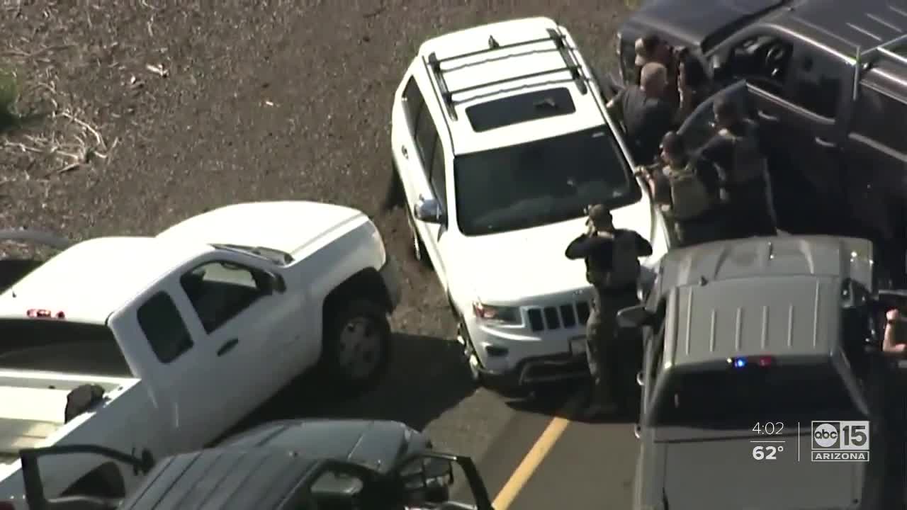 Pursuit suspect taken into custody on I-10 in West Valley