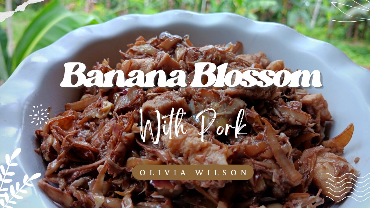 Banana Blossom with Pork | Ginisang Puso ng Saging na may Karne ng Baboy