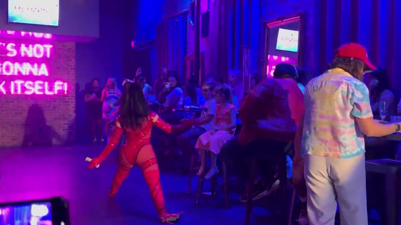 7 year olds tipping drag queens and hanging out in a 21 year old Club