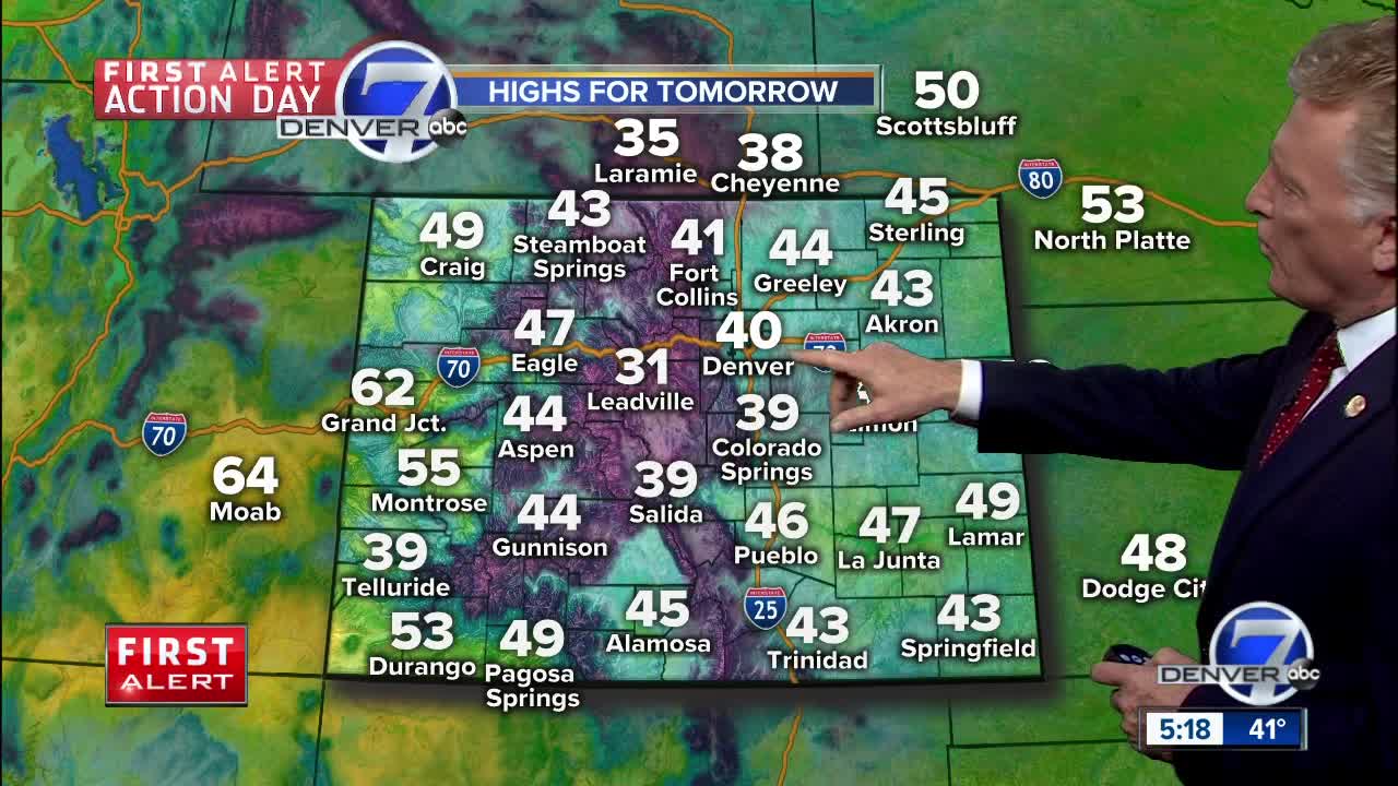 Spring snow now moving into Colorado