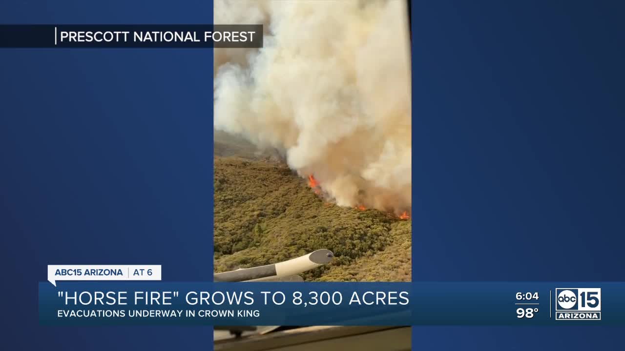 Horse Fire in Arizona has burned 8,300 acres