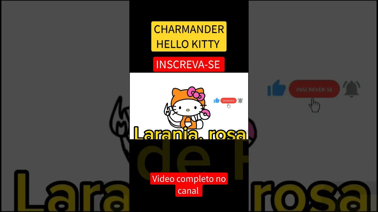 COMO DESENHAR CHARMANDER HELLO KITTY #shorts #hellokitty #charmander #pokemon