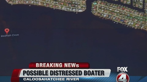 Search for distressed boater in Caloosahatchee under way