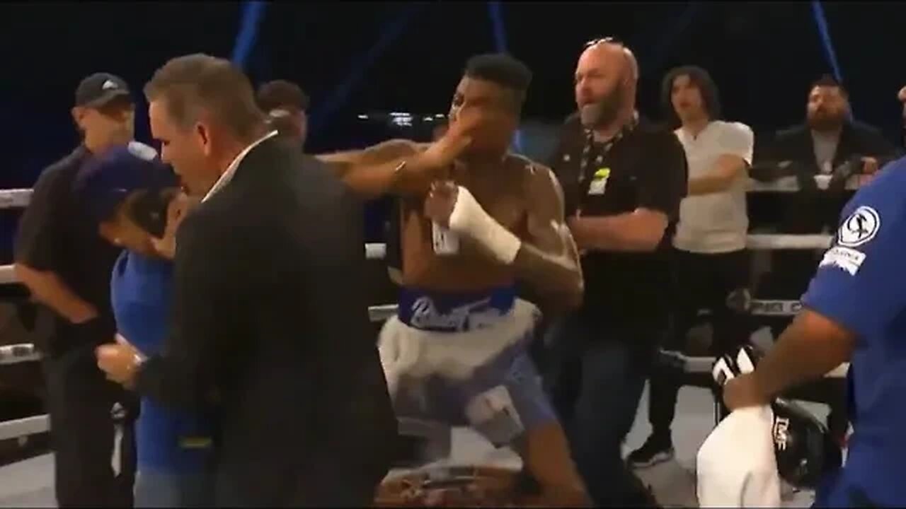 Rapper Blueface punches fan after BKFC debut win