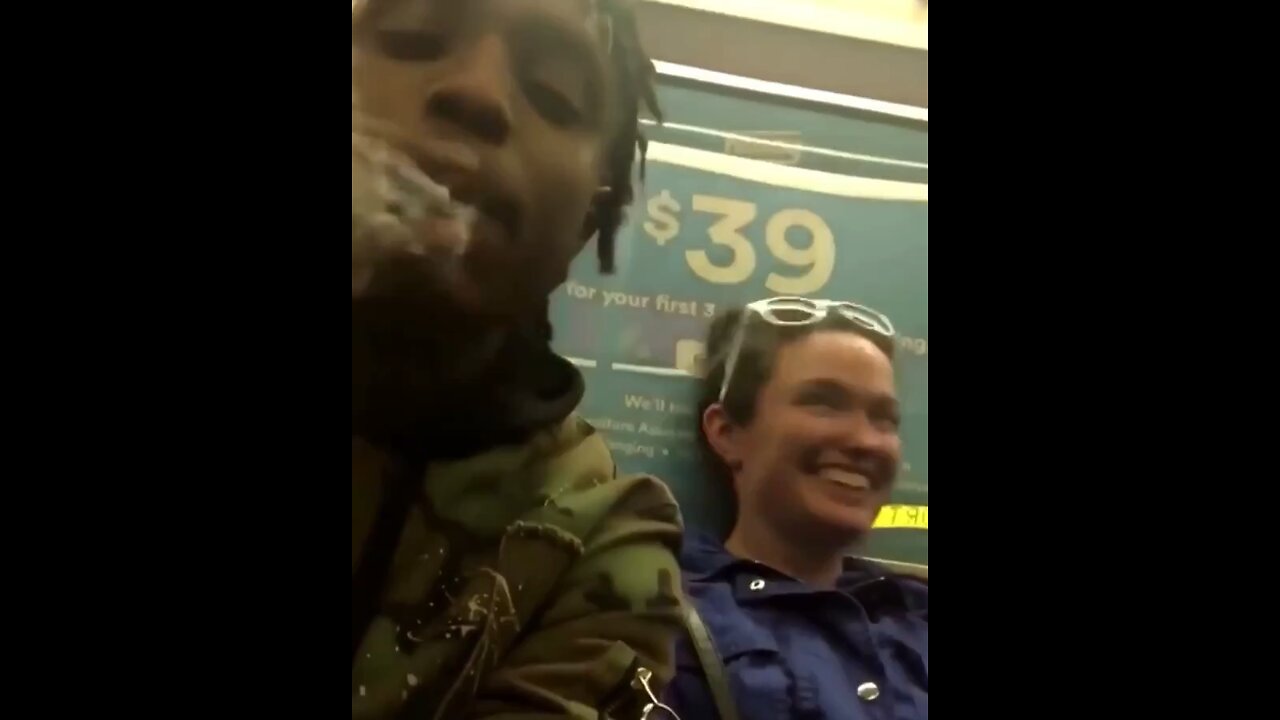 Passengers on NY Subway Smoking Weed on Train