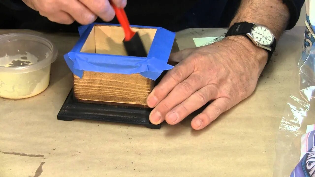 Flocking the One Piece Boxes - A woodworkweb.com woodworking video