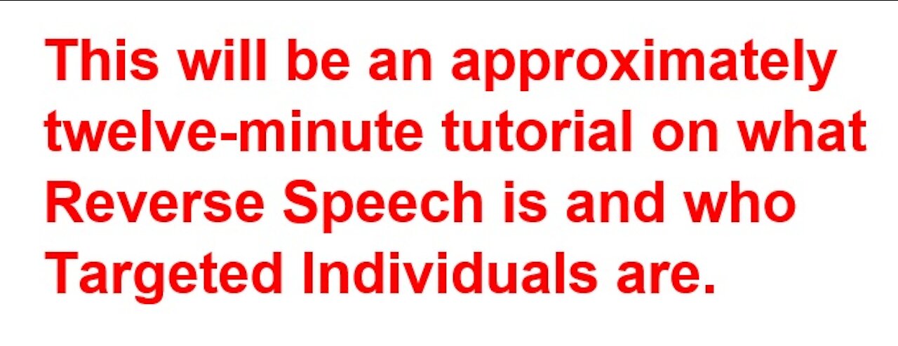 What's Reverse Speech & Who Are Targeted Individuals? Plz show ur support by SHARING WIDELY ❤️👍🔴