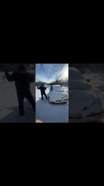 When u don’t have a snow brush for yr car #shorts