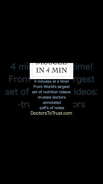 MUSCLE IN 4 MIN .. 4 minutes at a time: from world's largest set of nutrition videos. #shorts