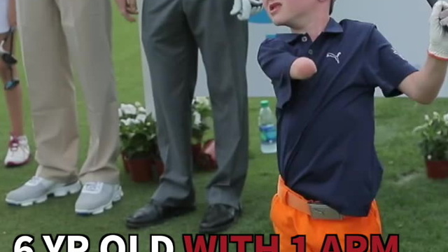 6 Yr Old With 1 Arm Beats Pro Golfers