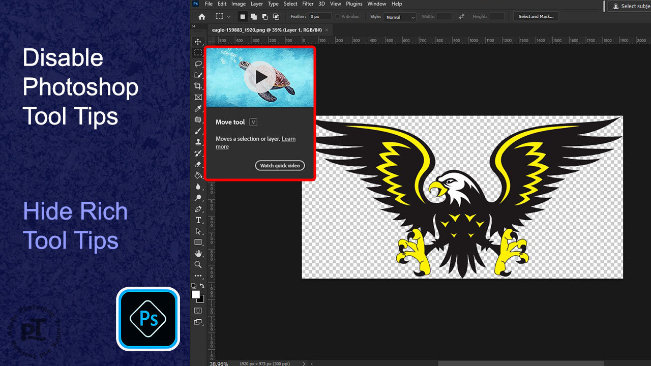 How to Disable Photoshop Tool Tips