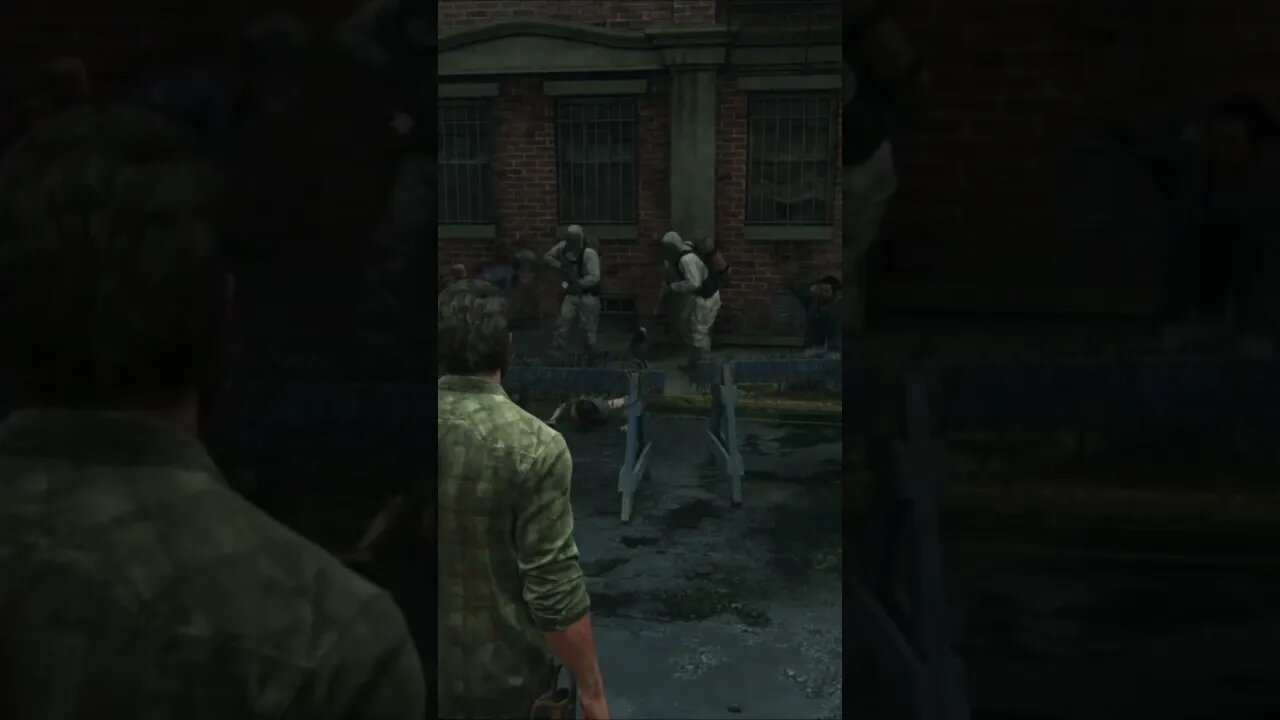 Infection test bad ending for the guy on the right 😞 right #lastofuspart1 #shorts #playstation