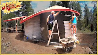 Earthbag Cabin Stucco, Aquaponics Solids Filter & School Locker Restore Complete | Weekly Peek Ep189