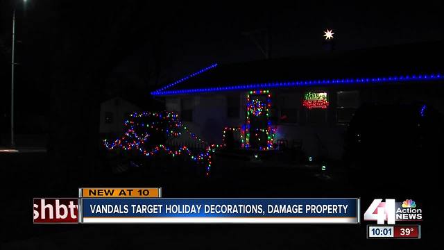 Christmas Grinches vandalize homes' decorations