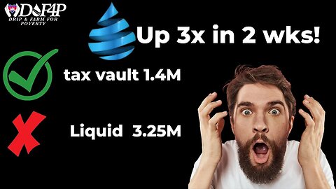 Drip Network 1.3 million tax vault drip price pump 3x what is it about