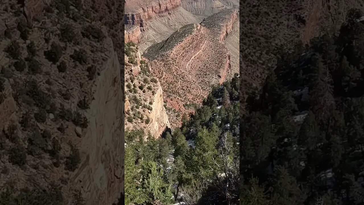 Watch as the GoPro peeks over the edge of the Grand Canyon! Wow!