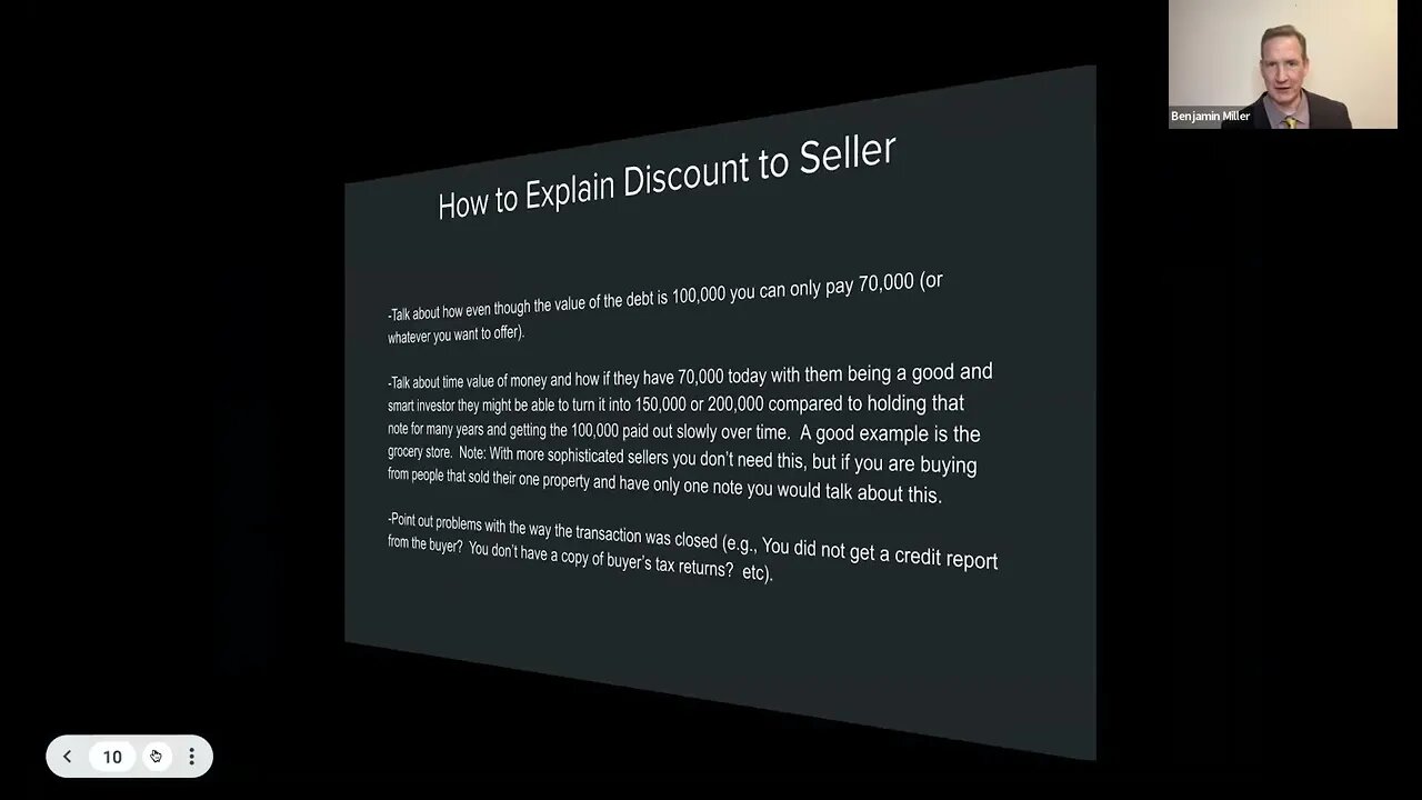 April 30 2023 - Benjamin Z Miller Investor Networking Group - Mortgage Note Investing