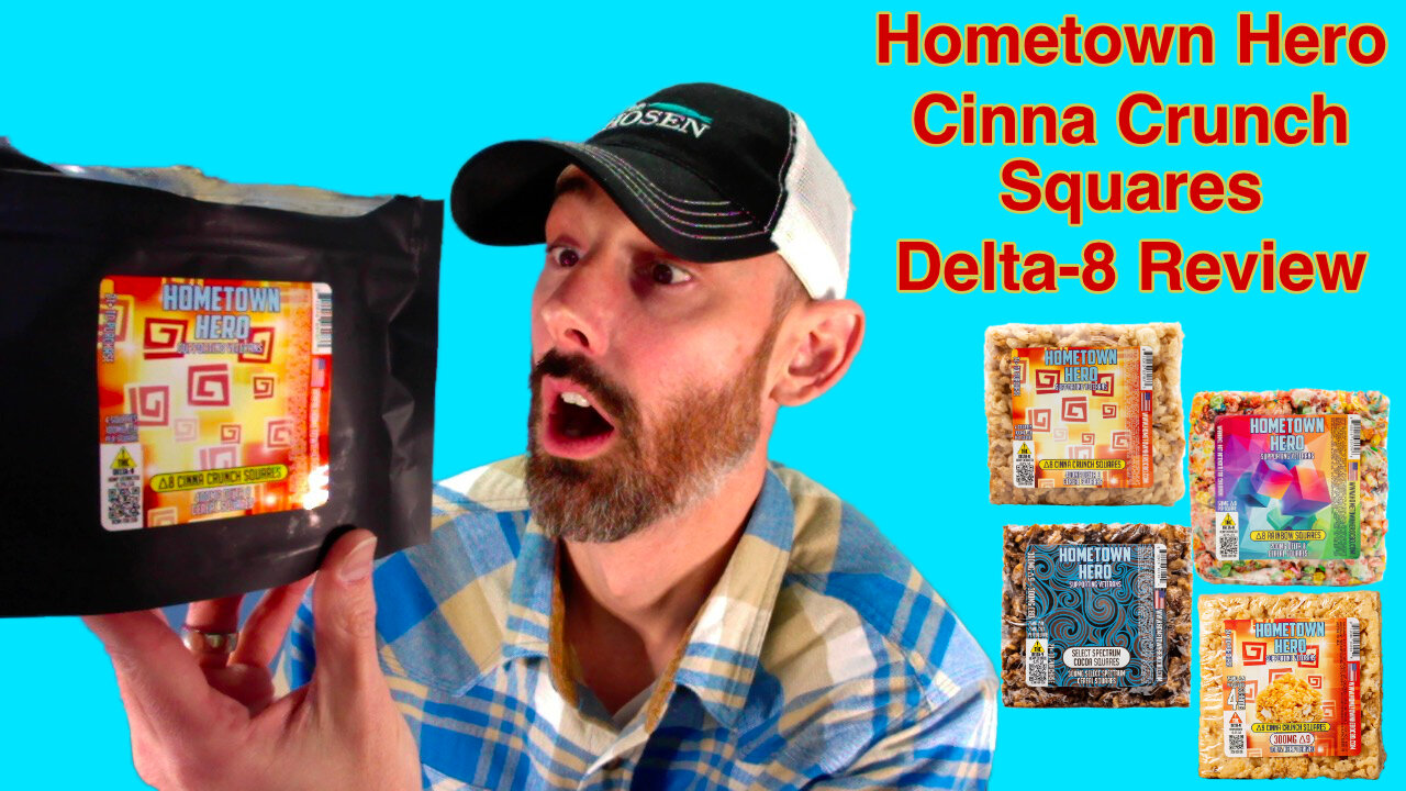 Hometown Hero Cinna Crunch Squares Delta-8 Review. Is this the best tasting edible so far?