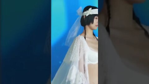 Chinese Girl Bounces Her Way Down The Runway Modeling Lingerie