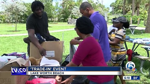 "Trade-in" event held for homeless in Lake Worth Beach