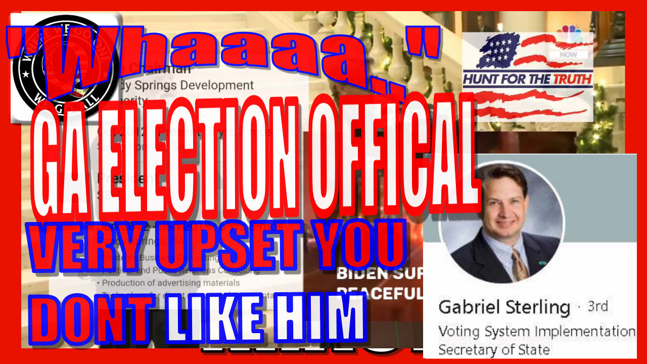 HOW YOU KNOW WE'RE WINNING! GA Election Official CRIES Because People are Protesting Him