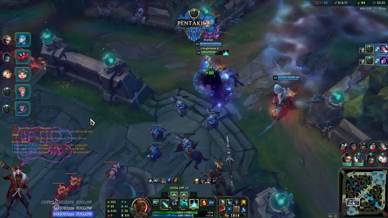 Pyke penta kill unexpected...