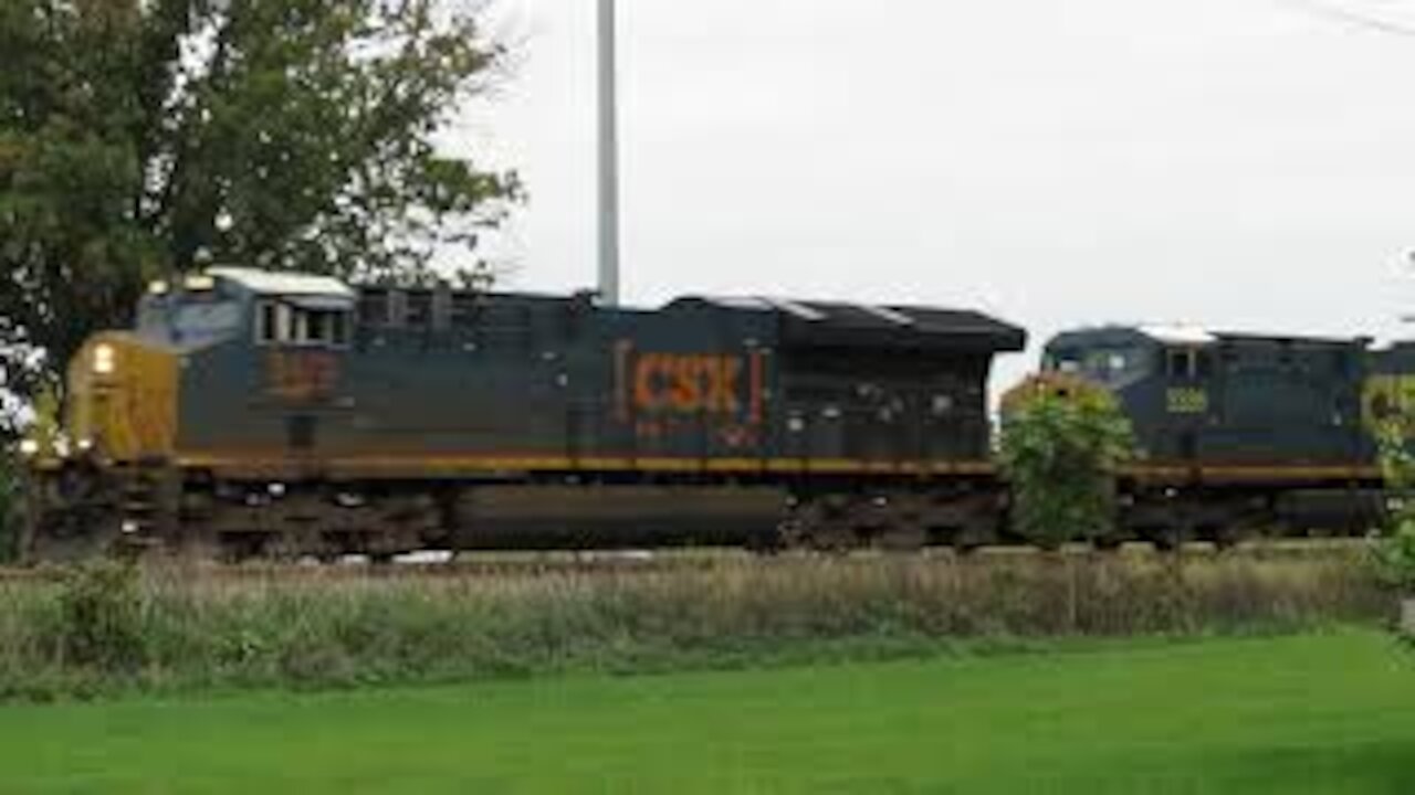 CSX Trash Train with DPU from Bascom Ohio October 11, 2020