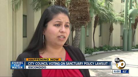 Escondido City Council voting on sanctuary policy lawsuit