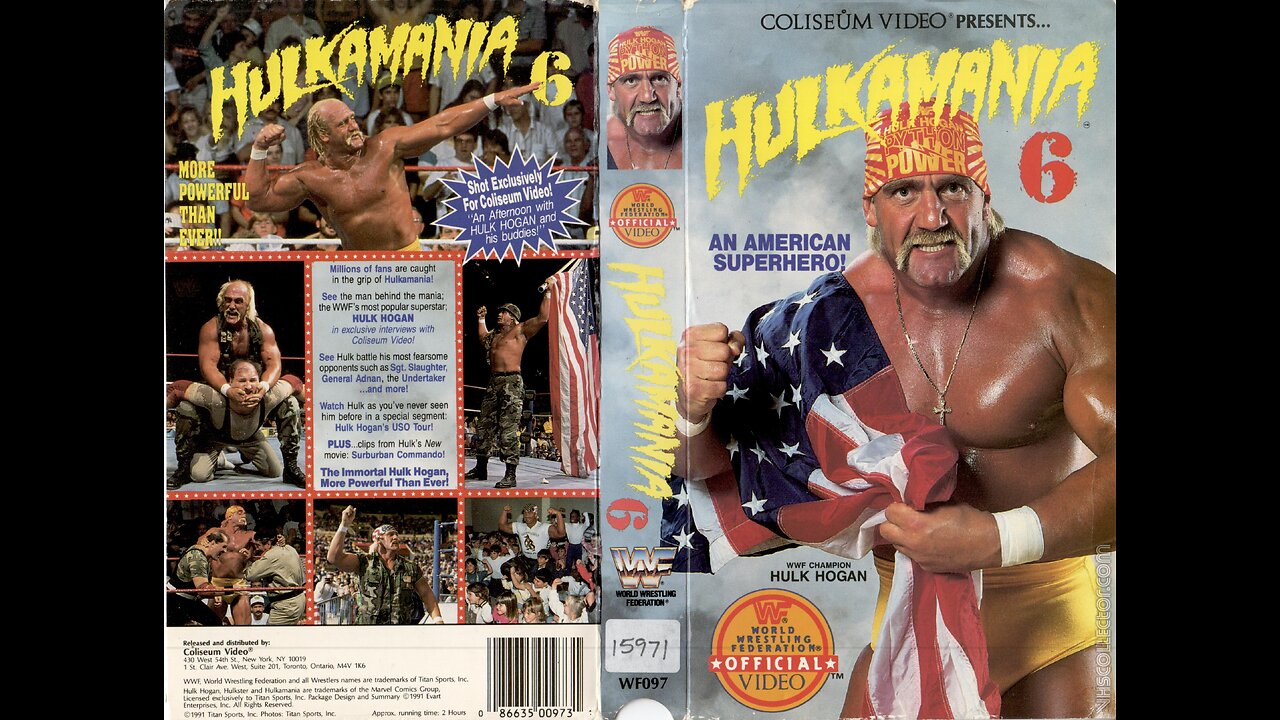 WWF Coliseum Video - Hulkamania 6 (VHS) - 1991 - **NOT ON PEACOCK**