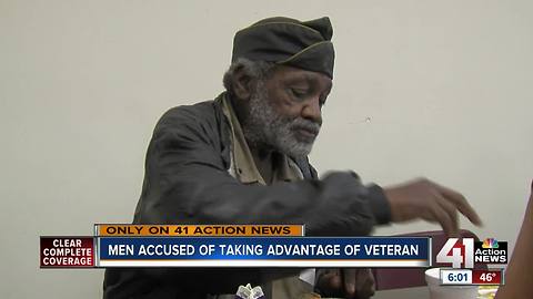 Men accused of taking advantage of veteran