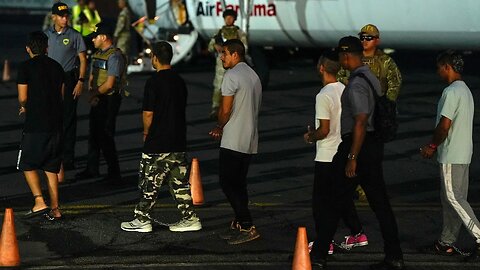 Imágenes del primer vuelo de repatriación de migrantes desde Panamá pagado por EE.UU.