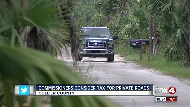 Collier examines special tax to fix rough unpaved roads