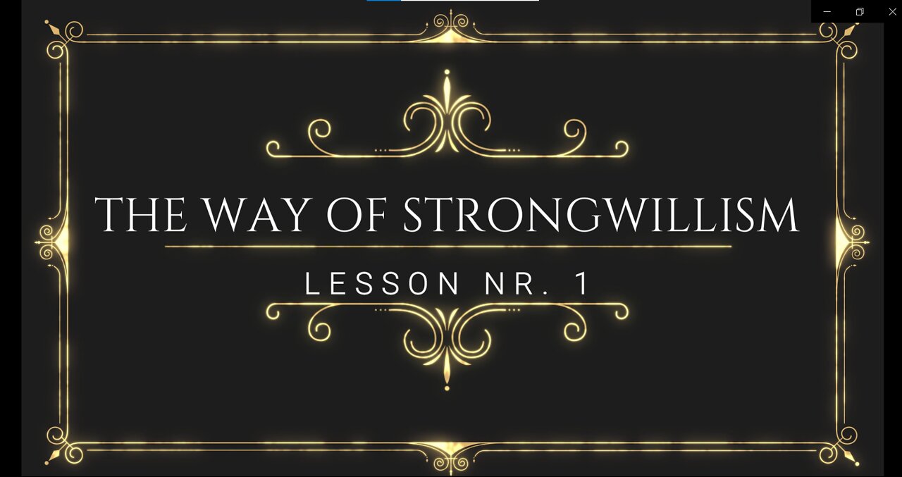 TWOS ~ Lesson Nr. 1 ~The Consciousness.