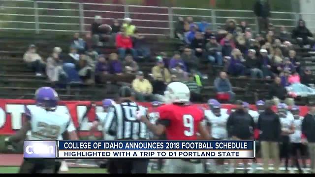 College of Idaho Announces 2018 Football Schedule